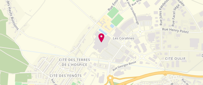 Plan de Jacqueline Riu, parc Commercial Centre Commercial Cora
Rue des Bas Buissons, 28100 Dreux