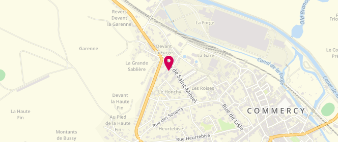 Plan de La Boutique de Rose, 53 Rue de Saint-Mihiel, 55200 Commercy