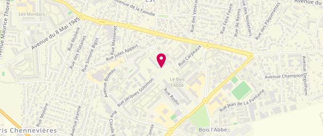 Plan de NEW Eure Style, 3 Centre Commercial Bois l'Abbé Place Rodin, 94500 Champigny-sur-Marne