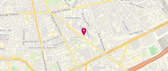 Plan de Indigo, 44 avenue d'Ivry, 75013 Paris