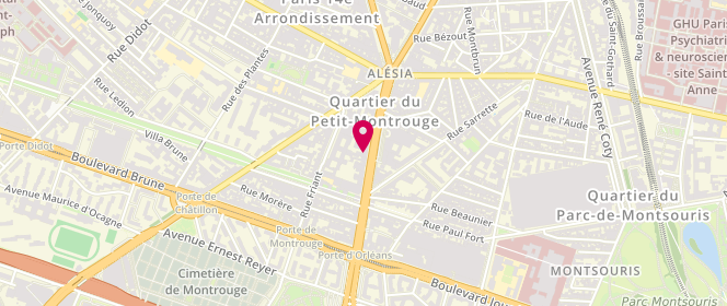 Plan de Eden Park, 110 avenue du Général Leclerc, 75014 Paris