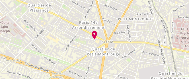 Plan de Du Pareil au Meme, 15 Villa d'Alesia Et
101Bis Rue d'Alesia, 75014 Paris
