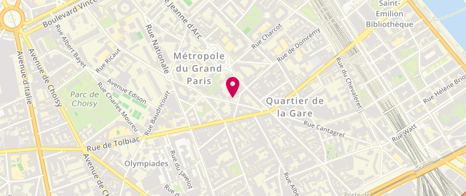 Plan de Suica Gordana, 62 Rue Domrémy, 75013 Paris