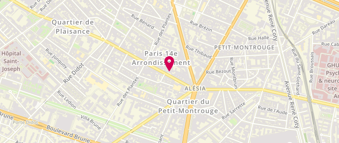 Plan de Mario Dessuti - Alésia, 80 Rue d'Alésia, 75014 Paris