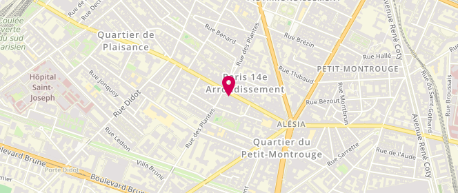 Plan de Camaieu, 121/123 Rue d'Alésia, 75014 Paris