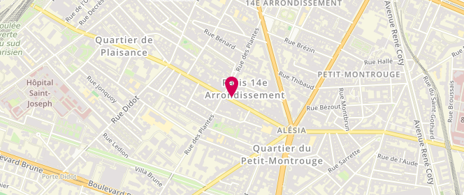 Plan de Mj Prestige, 98 Rue Alésia, 75014 Paris