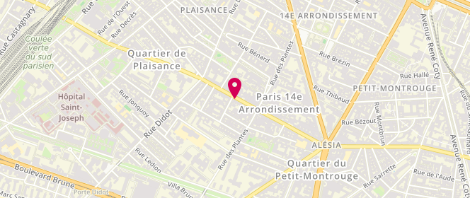 Plan de ZAPA, 139 Rue d'Alésia, 75014 Paris