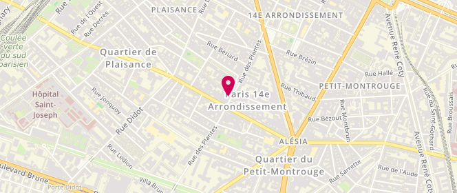Plan de Saravah, 36 Rue des Plantes, 75014 Paris