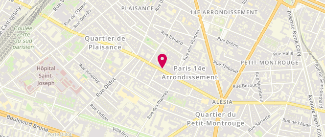 Plan de Riselli Paris, 118 Rue d'Alésia, 75014 Paris