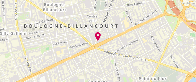 Plan de Okaidi, 123 avenue Victor Hugo, 92100 Boulogne-Billancourt