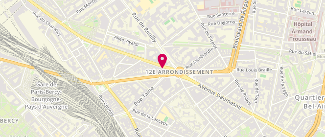 Plan de H B Diffusion, 172 avenue Daumesnil, 75012 Paris
