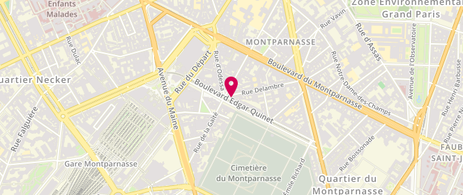 Plan de Bella Blue, 43 Rue Delambre, 75014 Paris