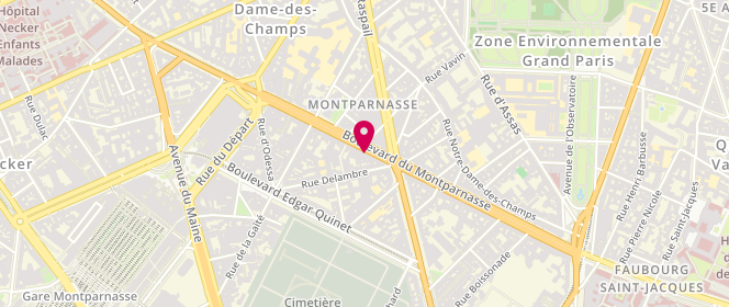 Plan de Charles Lena, Boulevard du Montparnasse, 75014 Paris