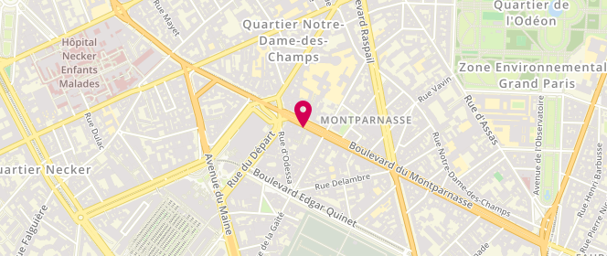 Plan de Rip Curl Paris, 74 Boulevard du Montparnasse, 75014 Paris