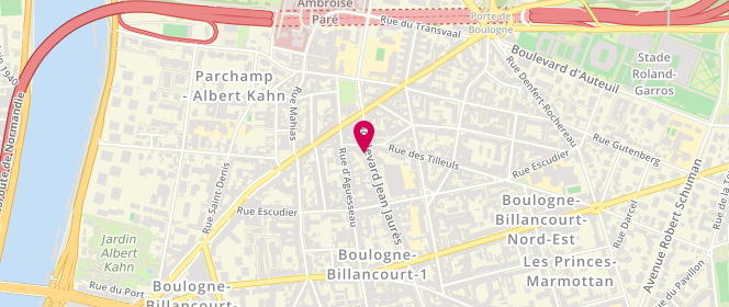 Plan de Lingerie Poune, 10 Boulevard Jean Jaurès, 92100 Boulogne-Billancourt