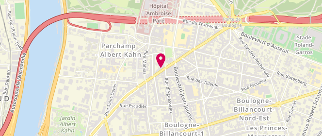 Plan de The Wall, 52 avenue Jean Baptiste Clement, 92100 Boulogne-Billancourt