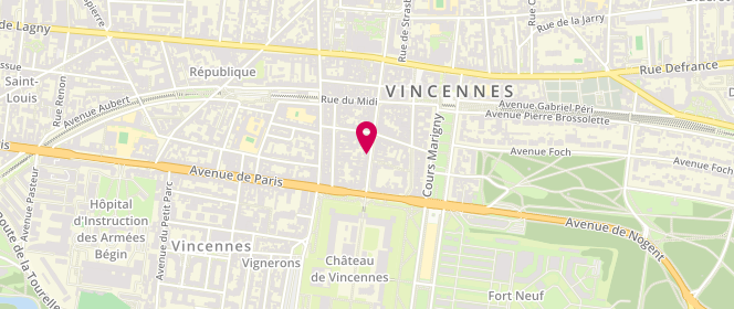 Plan de Cachoou, 11 avenue du Château, 94300 Vincennes