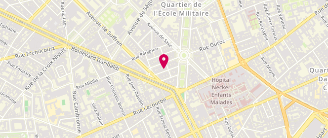 Plan de Fontanel, 8 Rue Rosa Bonheur, 75015 Paris