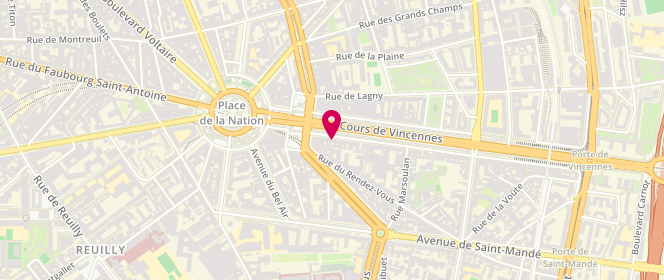 Plan de Big And Nice, 12 Cr de Vincennes, 75012 Paris