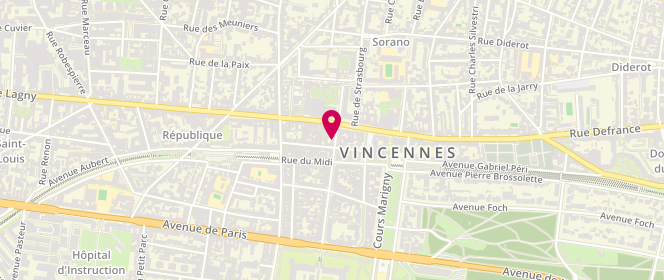 Plan de Petite Mendigote, 39 avenue du Château, 94300 Vincennes