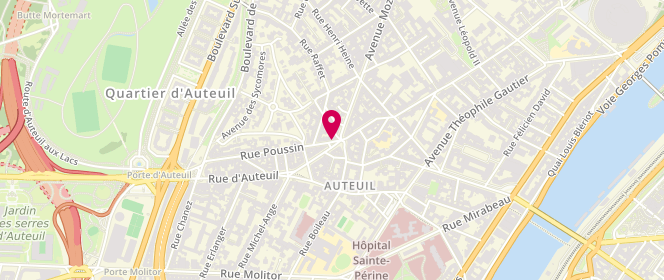 Plan de Brighton Auteuil, 2 Rue Poussin, 75016 Paris