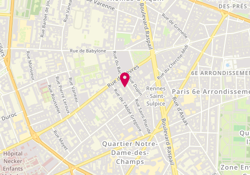 Plan de Zoya, 16 Rue Saint-Placide, 75006 Paris