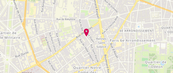 Plan de Back Street, 5 Bis Rue Saint-Placide, 75006 Paris