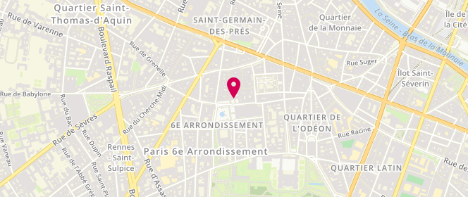 Plan de Yves Saint Laurent Rive Gauche, 6 place Saint-Sulpice, 75006 Paris