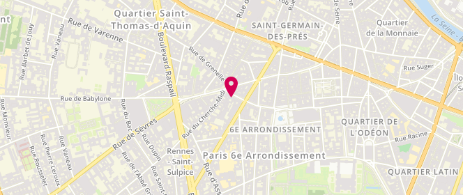 Plan de Longchamp, 21 Rue du Vieux Colombier, 75006 Paris