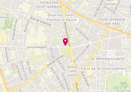 Plan de Kiwi Saint-Tropez, 4 Rue de Babylone, 75006 Paris