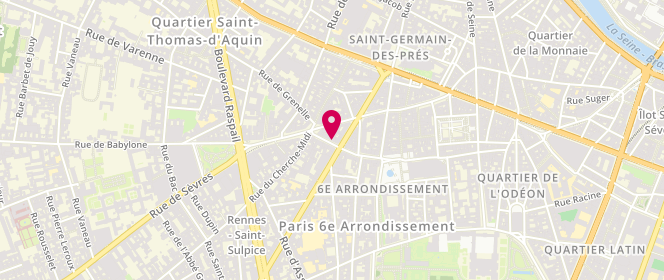 Plan de Sandro, 16 Rue du Vieux Colombier, 75006 Paris