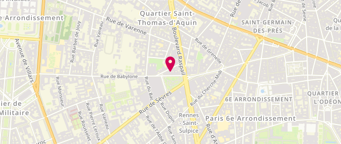 Plan de Sandro, 8 Rue de Babylone, 75007 Paris