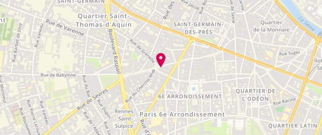 Plan de Timberland, 53 Rue Four, 75006 Paris