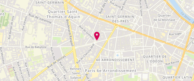 Plan de Marina Rinaldi, Rue du Four 56, 75006 Paris
