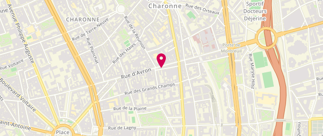 Plan de La Caverne des Marques, 76 Rue d'Avron, 75020 Paris