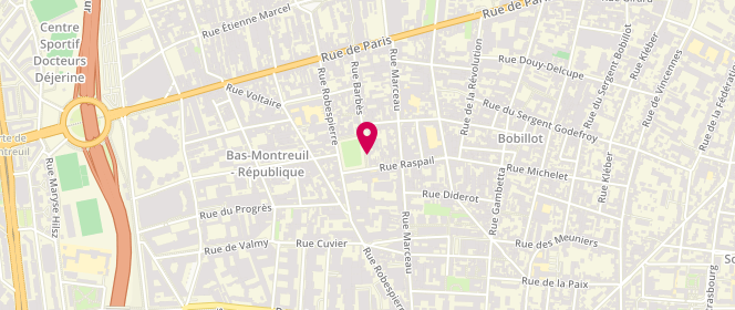 Plan de Deuxième Comptoir, 61 Rue Barbès, 93100 Montreuil