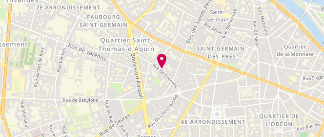 Plan de Ines de la Fressange, 24 Rue de Grenelle, 75007 Paris