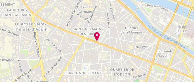Plan de Hugo Boss, 168 Boulevard Saint-Germain, 75006 Paris