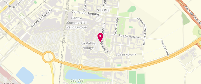 Plan de Armani Outlet, La Vallée Outlet Shopping Villag 3 Cours Garonne, 77700 Serris