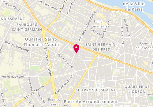 Plan de Mes Demoiselles, 57 Rue des Saints-Pères, 75006 Paris