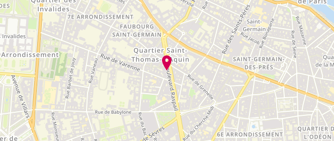 Plan de Samson Costumes et Chemises Sur Mesure, 16 Boulevard Raspail, 75007 Paris