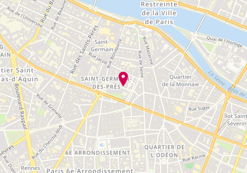 Plan de Sentô Rive Gauche, 6 Bis Rue de l'Abbaye, 75006 Paris