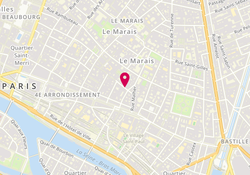 Plan de H&M Hennes & Mauritz, 4 Rue des Rosiers, 75004 Paris