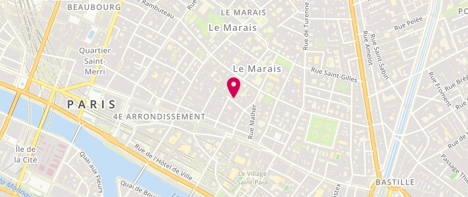 Plan de Subdued, 8 Rue des Rosiers, 75004 Paris