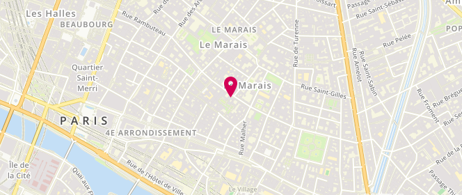 Plan de Boutique Aubade l'Art d'Aimer, 33 Rue des Francs Bourgeois, 75004 Paris