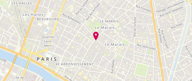 Plan de Sandro, 47 Rue des Francs Bourgeois, 75004 Paris