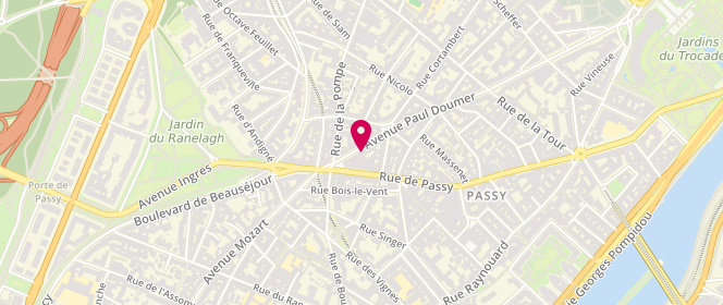 Plan de Jacadi, 89 avenue Paul Doumer, 75116 Paris