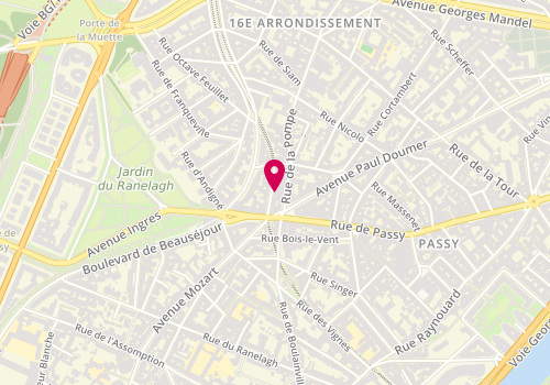 Plan de Eric Bompard, 6 Rue François Ponsard, 75116 Paris
