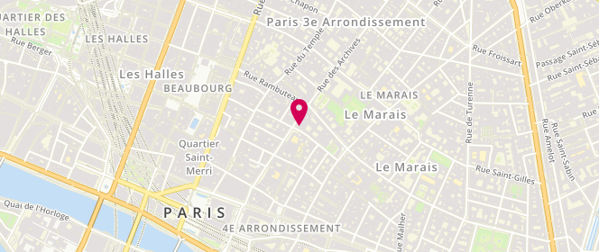 Plan de Mademoiselle Jeanne Marais, 46 Rue des Archives, 75004 Paris