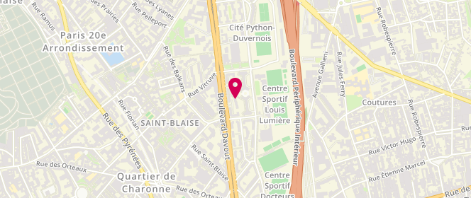 Plan de BRINI Kouider, 4 square d'Amiens, 75020 Paris